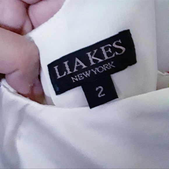 Lia Kes Silk Modish and Stylish Red & White Dress - Picture 4 of 6